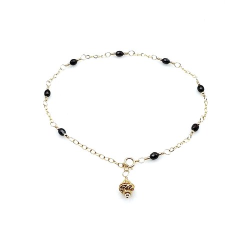 black ankle bracelet