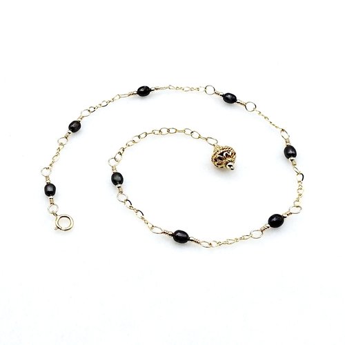 adjustable gold beaded chain