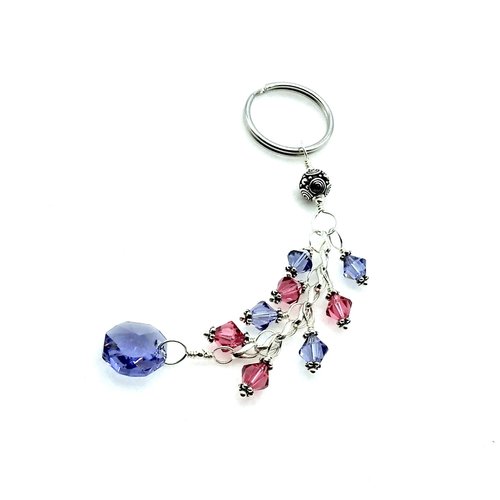 Crystal Keychain Swarovski Elements Pink Purple Gifts Canada