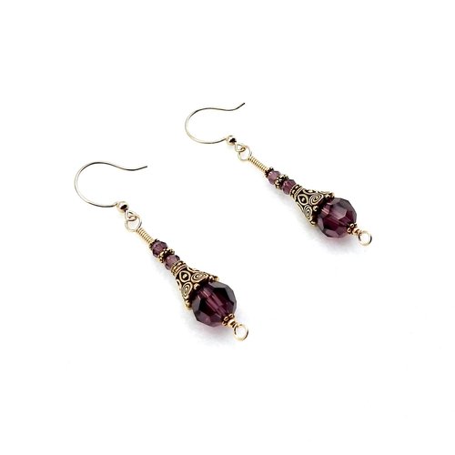 purple dangle earrings