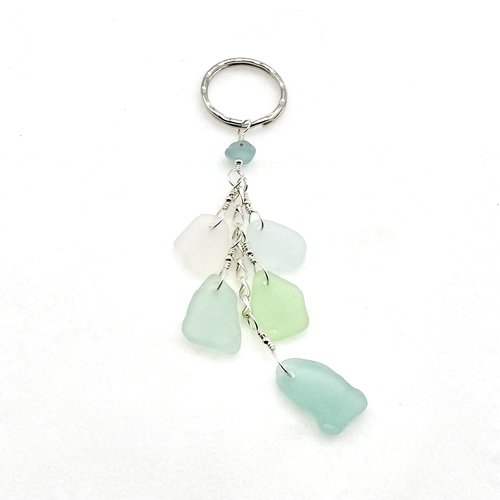 pastel colour multi charm keyring