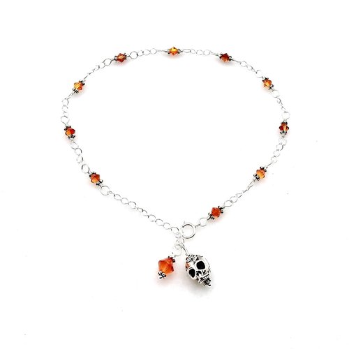 orange crystal beads