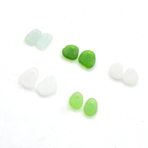 beach glass earring pairs