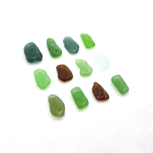 drilled beach glass