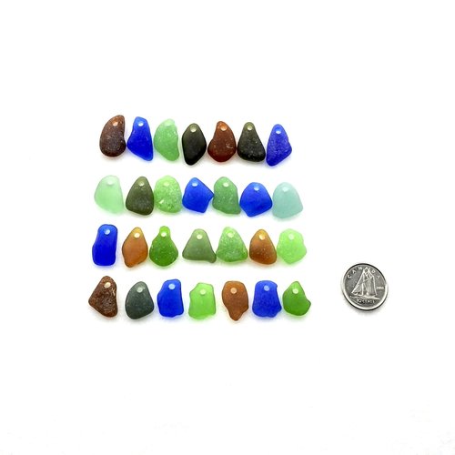 drilled beach glass beads
