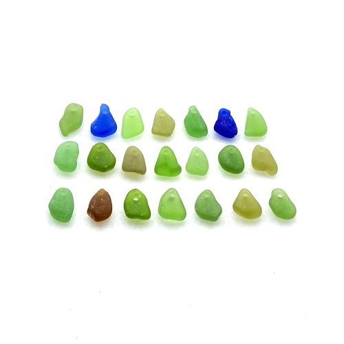 beach glass mini charms