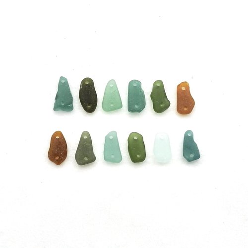 drilled sea glass links