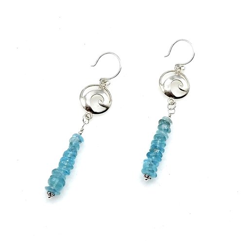 aqua blue apatite earrings