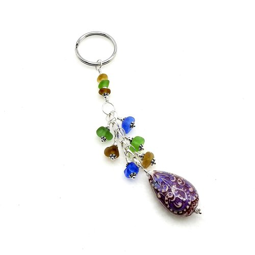 teardrop mood keychain