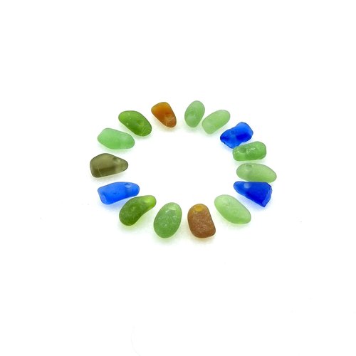real sea glass beads
