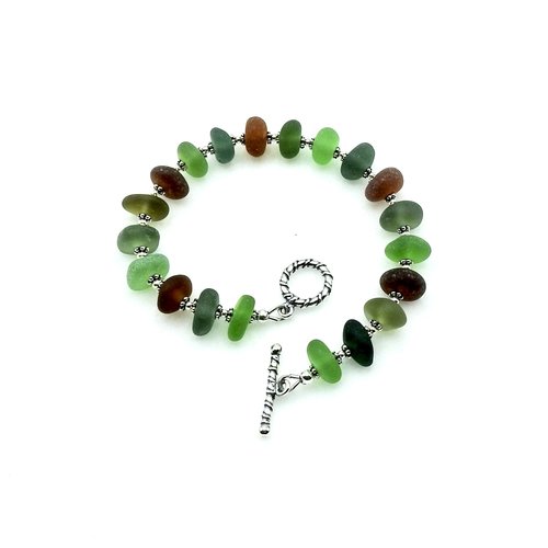beach glass toggle bracelet