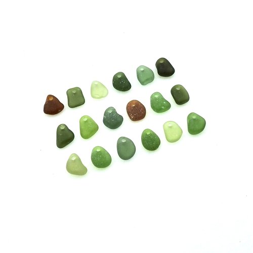 real beach glass small charms