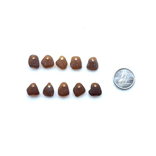 drilled beach glass charms