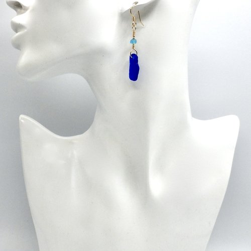 2" (5.1cm) in length from the top of the pierced fish hook style ear wires