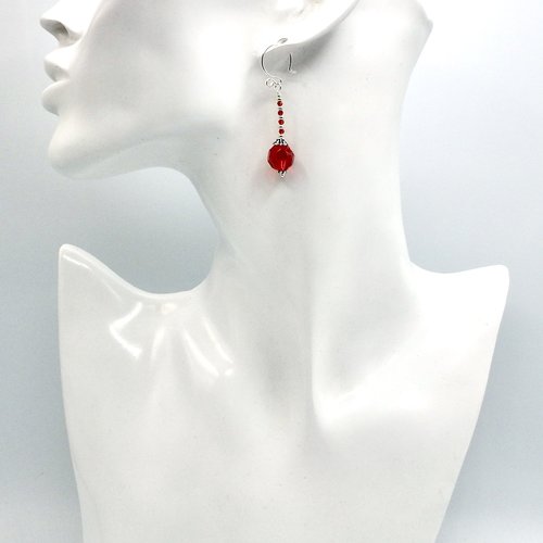 1 3/4" (4.4cm) in length from the top of the round sterling pierced ear wires