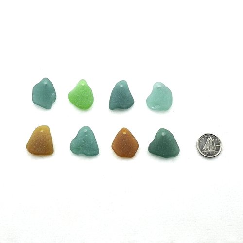 drilled beach glass beads