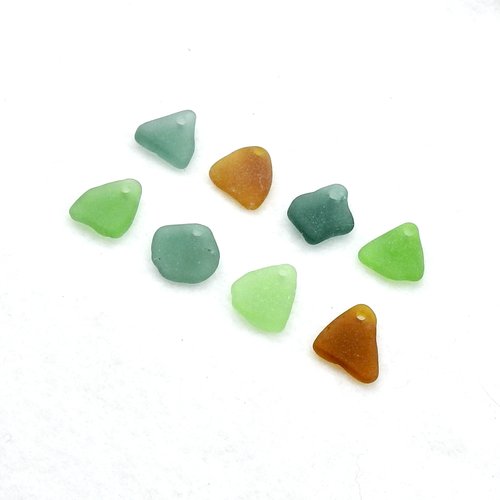 drilled beach glass 