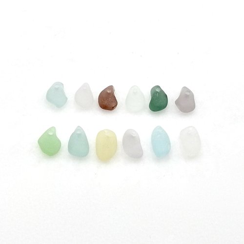 Sea Glass Charms for Jewelry Making Tiny Drilled Beads Canada