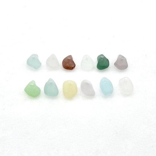 Sea Glass Charms for Jewelry Making Tiny Drilled Beads Canada