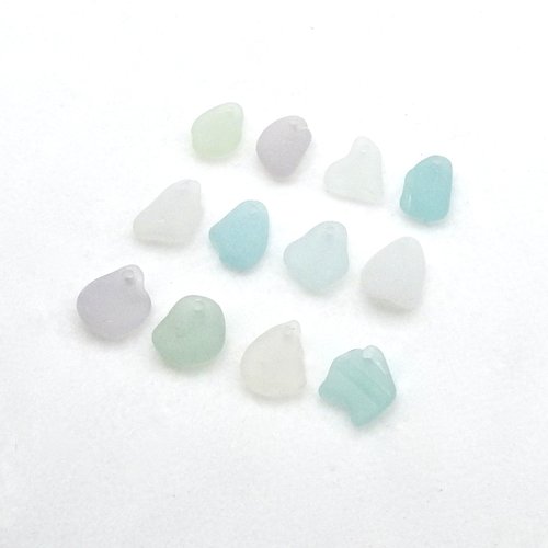 real sea glass beads 