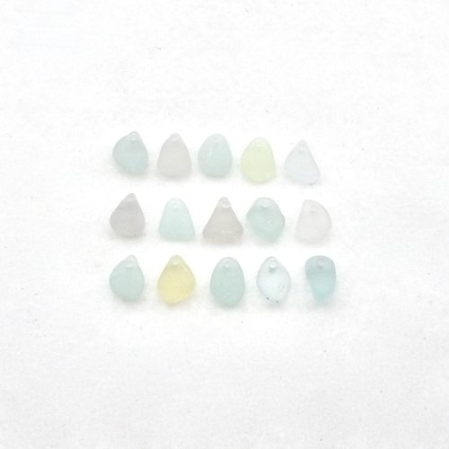 pastel colour drilled beach glass