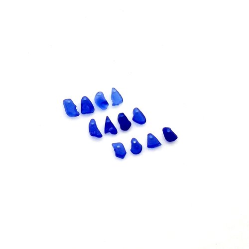 drilled beach glass for fringe or decoration