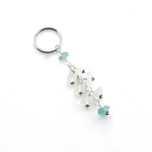 sea glass keychain for women