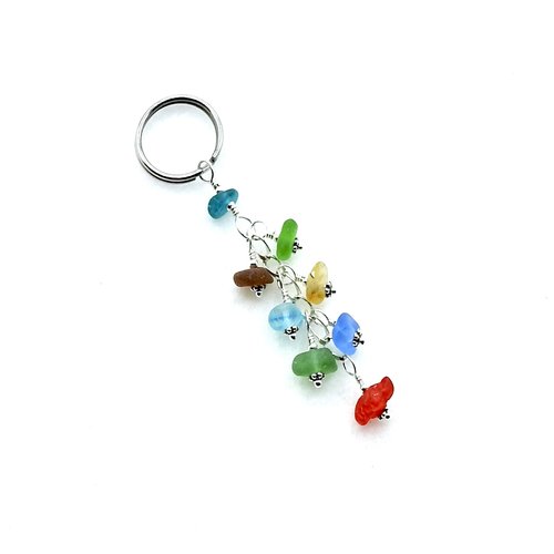 beach glass key chain