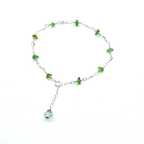 adjustable silver beaded chain