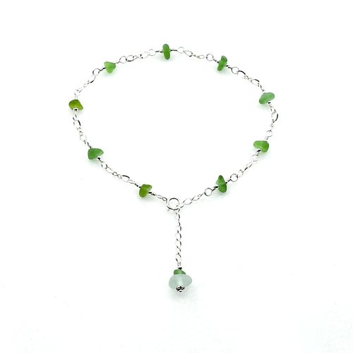 sea glass ankle bracelet
