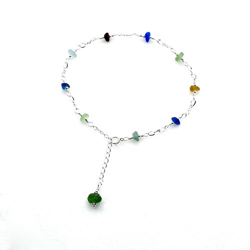 Sea Glass Anklet for Women Handmade Summer Gifts Canada