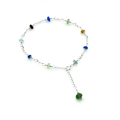 sea glass anklet for women