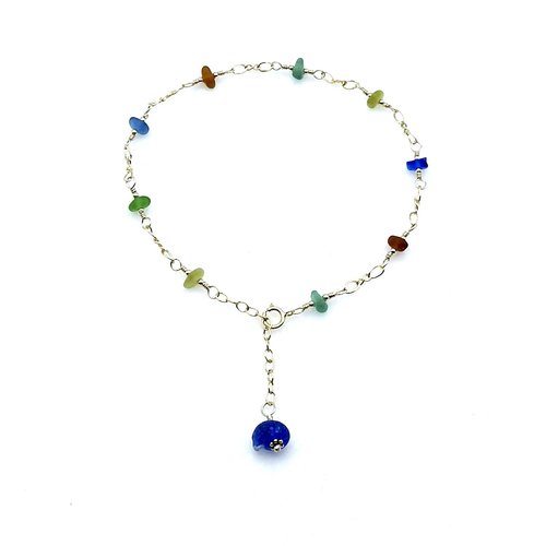 sea glass ankle bracelet
