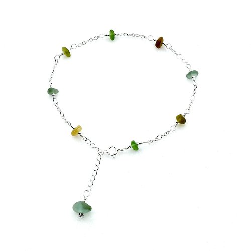 sea glass anklet for women