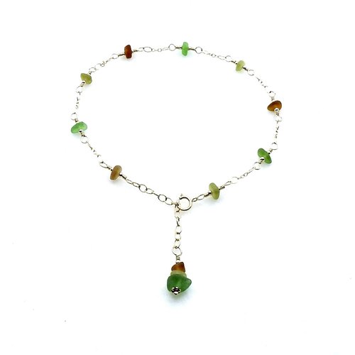 Sea Glass Jewelry Anklet for Women Gifts Handmade in Canada
