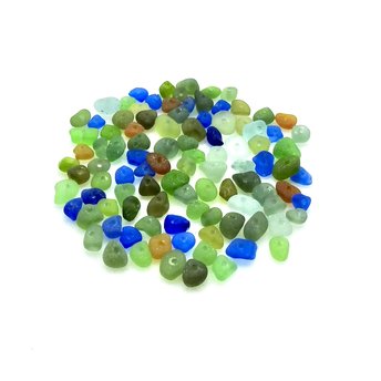 sea glass beads bulk mix