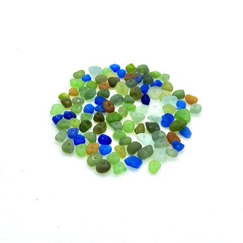 sea glass beads bulk mix