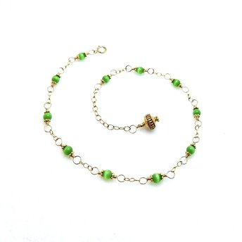 green anklet for women