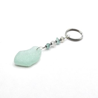 sea glass keychain
