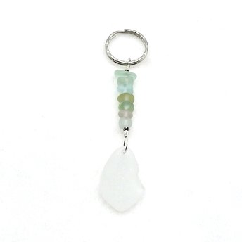 sea glass keychain