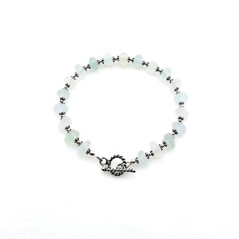 pastel sea glass bracelet