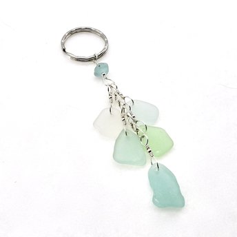 sea glass keychain for women