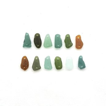 drilled sea glass links