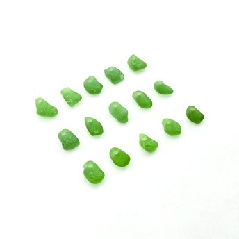 tiny green sea glass
