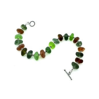 sea glass toggle bracelet