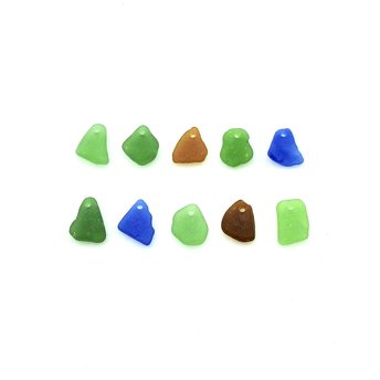 colourful sea glass charms