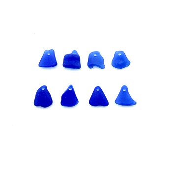 cobalt blue sea glass charms