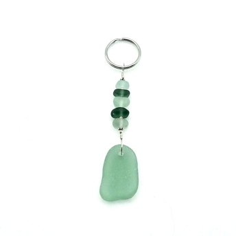 sea glass pendant keychain