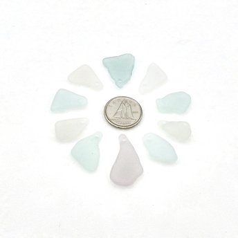 drilled beach glass beads