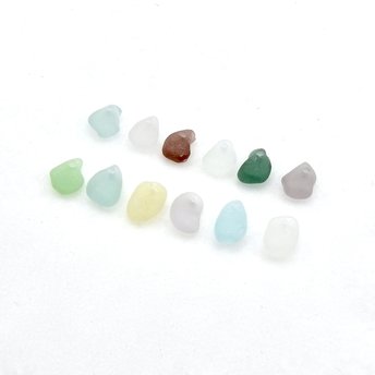 Sea Glass Charms for Jewelry Making Tiny Drilled Beads Canada